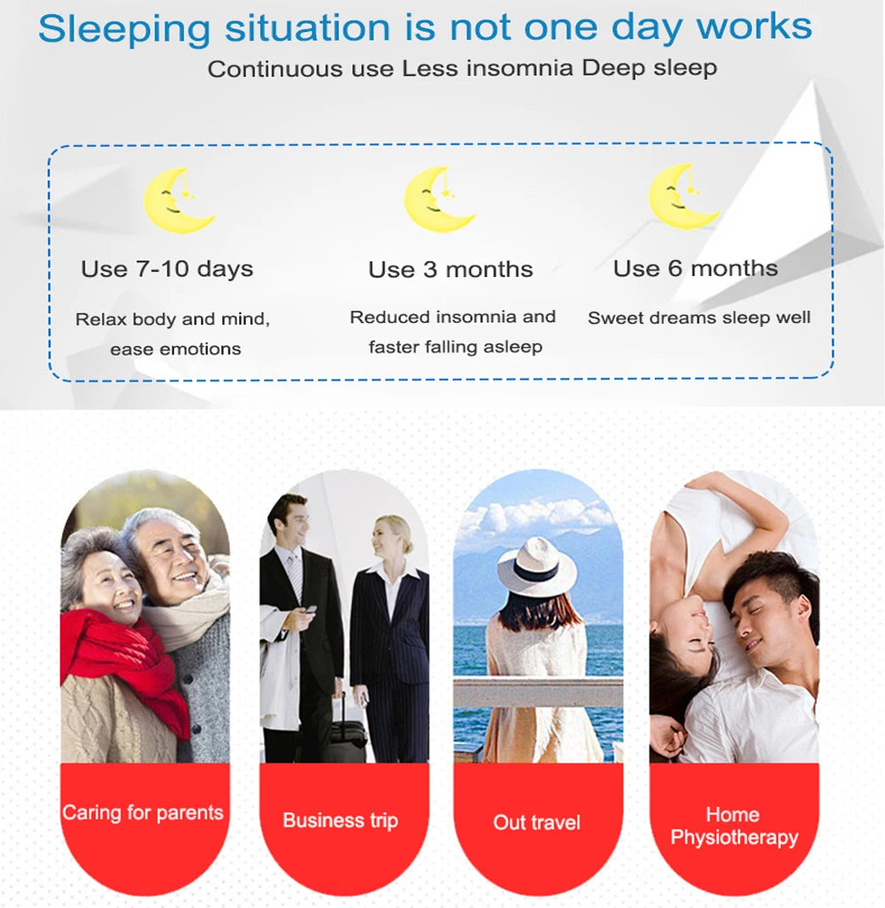 CES continuous use reduces insomnia and increases deep sleep.