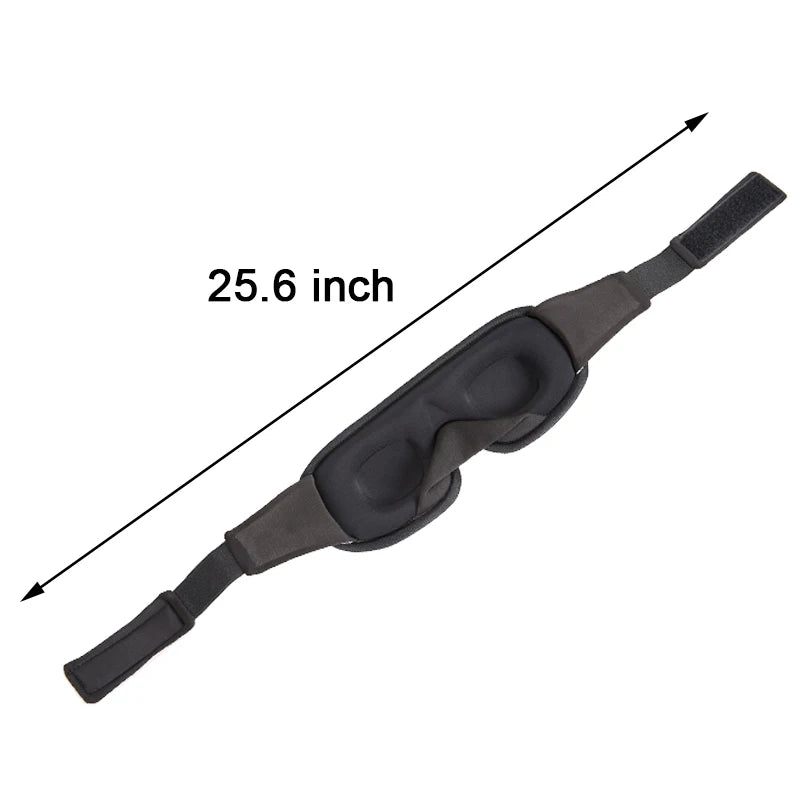 Black eye mask with measurement.