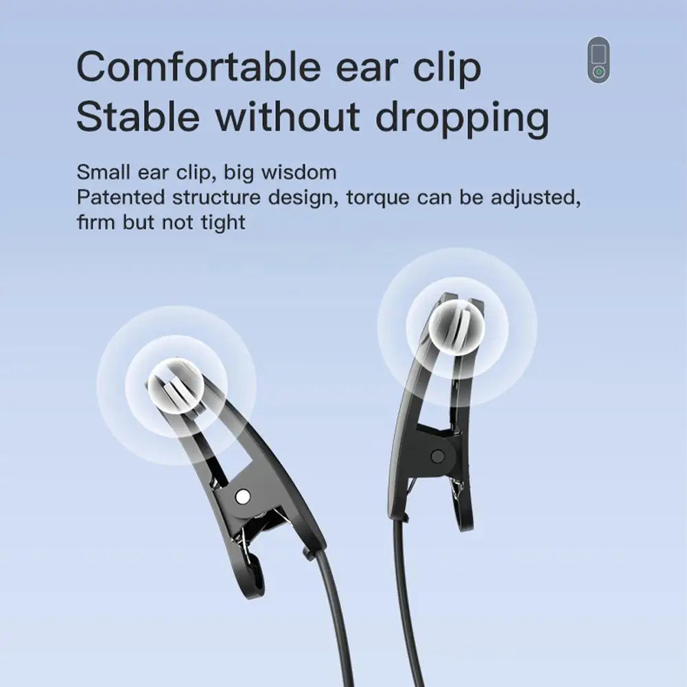 Comfortable Cranial Electrotherapy Stimulation (CES) sleep aid comfortable ear clip, small and stable, firm but comfortable to help you sleep well.