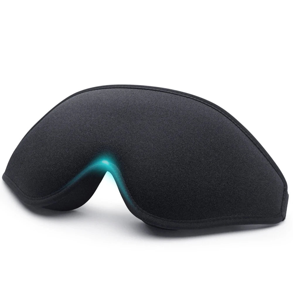 Black sleep mask on a white background