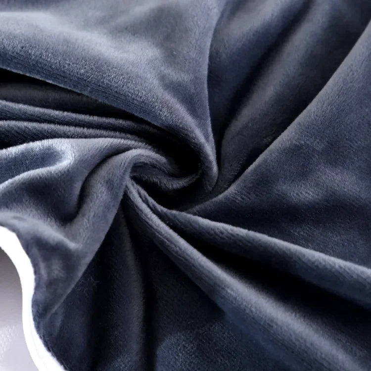 Close-up view of the soft gentle fabric used for the pillows.