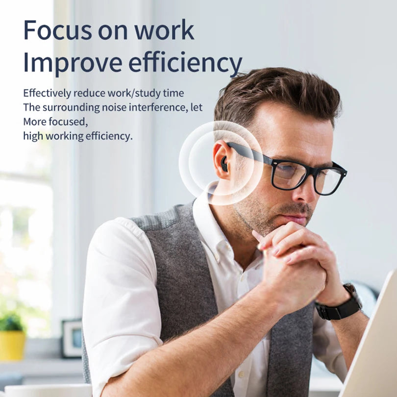 Noise blocking earbuds can be used for work.