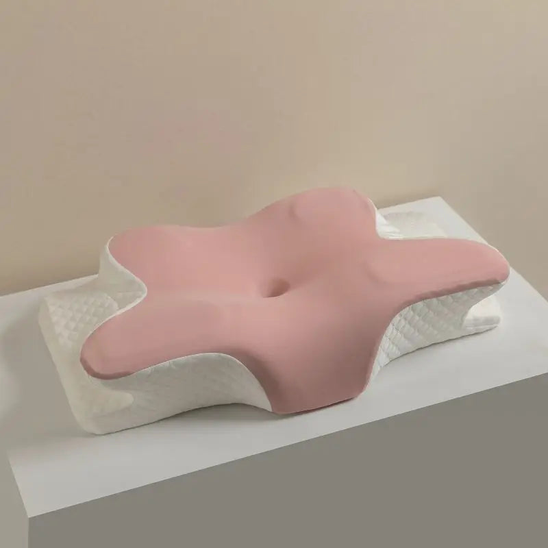 Pink pillow for side sleepers.