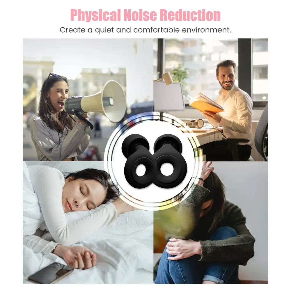 Noise reduction earplugs, create a quiet and comfortable environment for sleep, rest or work. Blocks snores.