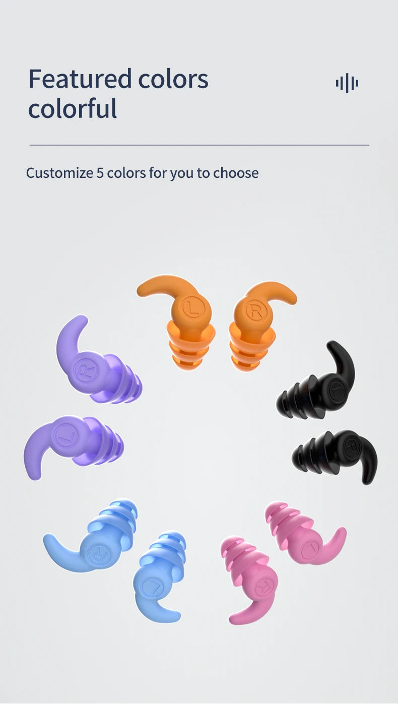 Colorful noise blocking earbud options.