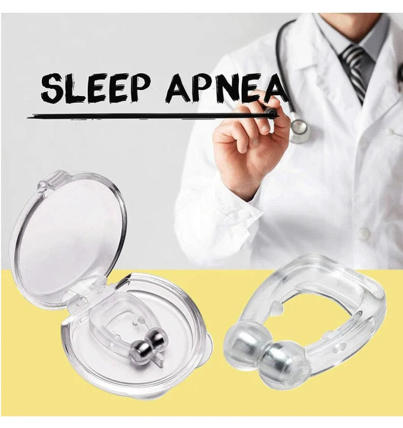Sleep apnea people will find relief using the magnetic nose clip.