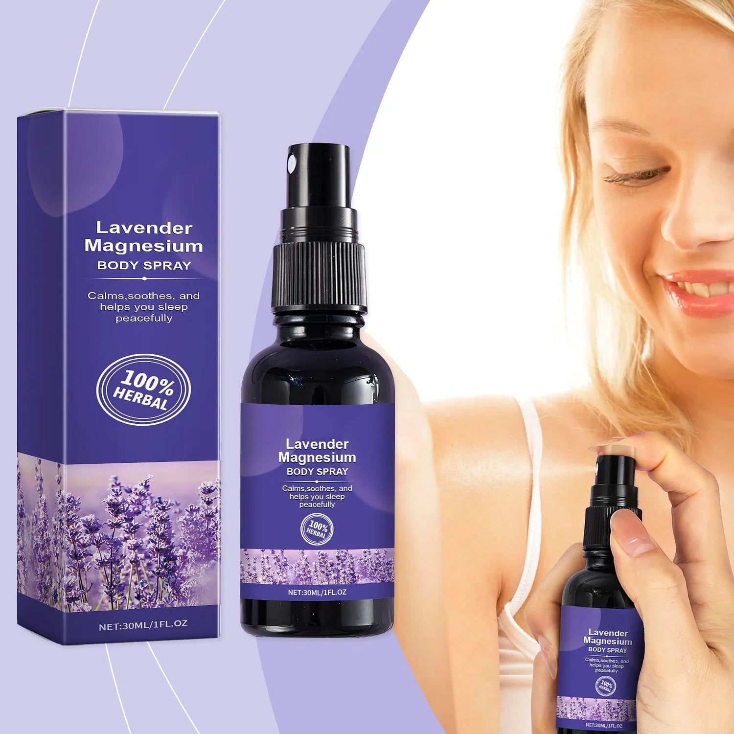 Lavender spray to relax and sleep well.