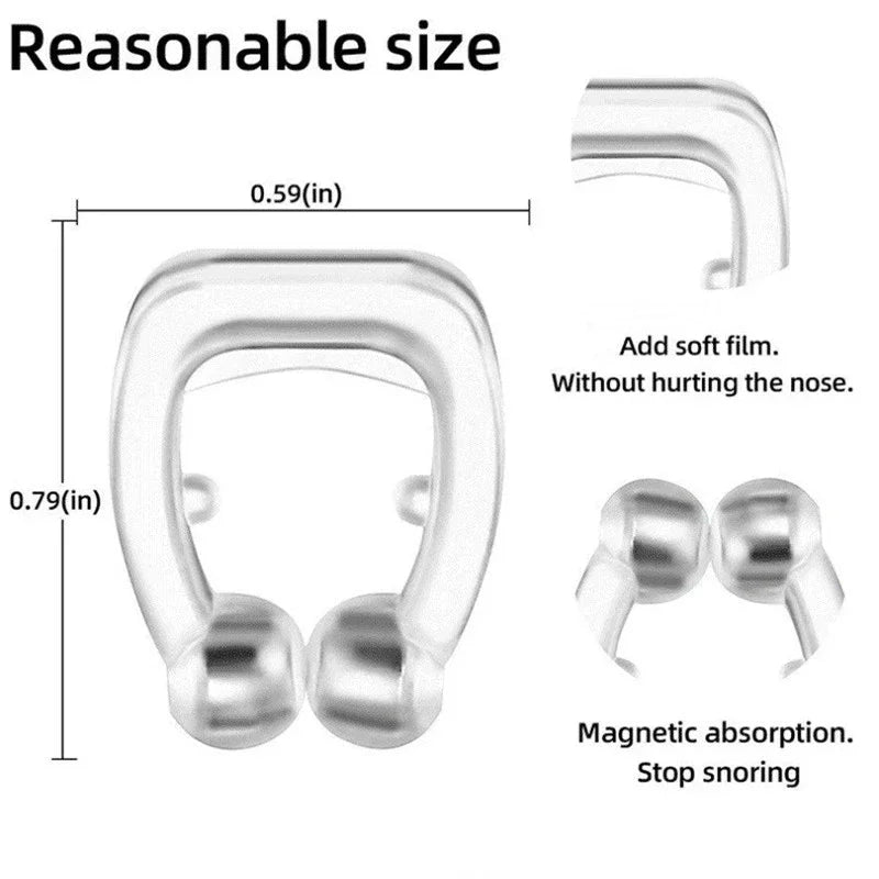 Magnetic sleep apnea anti snoring nose clip dimension and size.