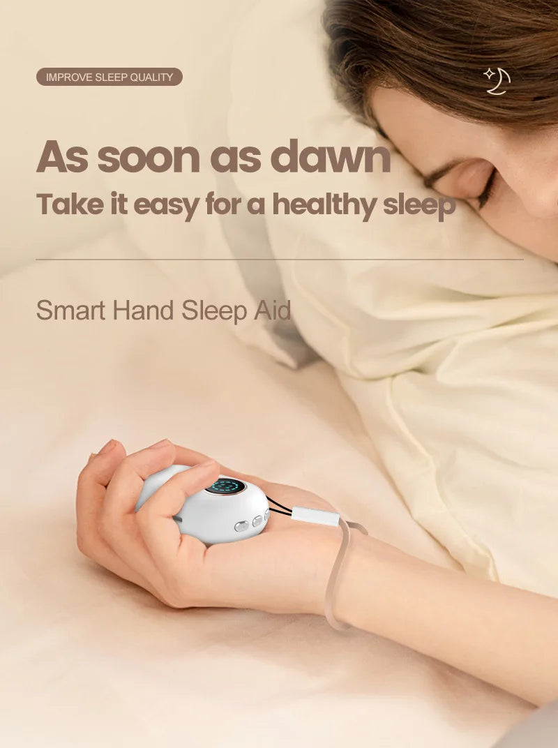 Soon as dawn, use Cranial Electrotherapy Stimulation (CES) for a healthy sleep. Smart Hand Sleep Aid.