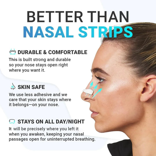Nasal dilator strips is durable comfortable safe for the skin and stays on all day and night.