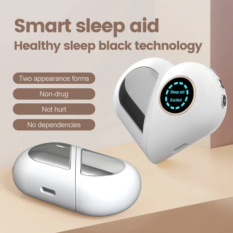Cranial Electrotherapy Stimulation (CES) sleep aid, White Heart version.