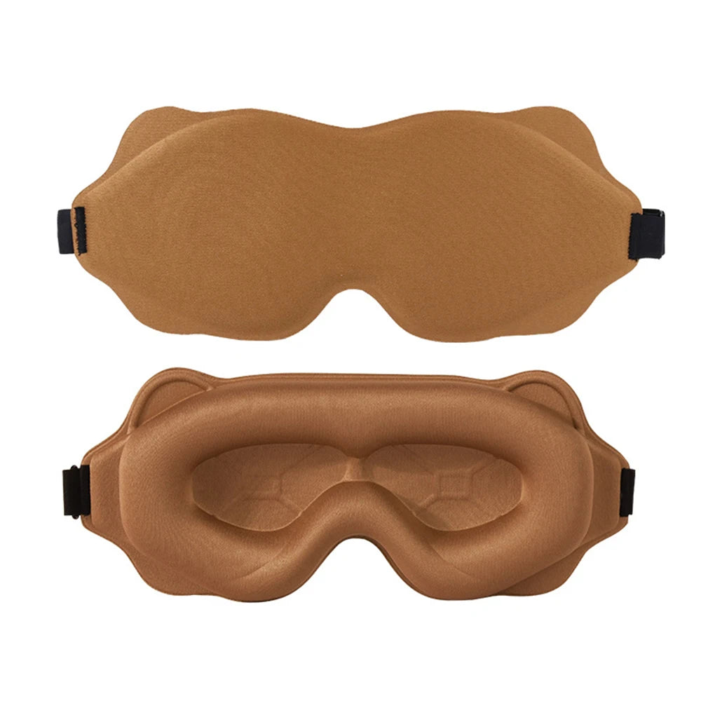 Brown sleeping eye mask.