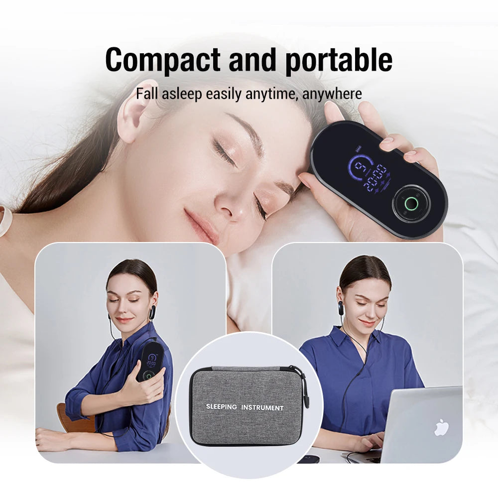 Compact and portable CES device. Fall asleep easily anytime, anywhere.