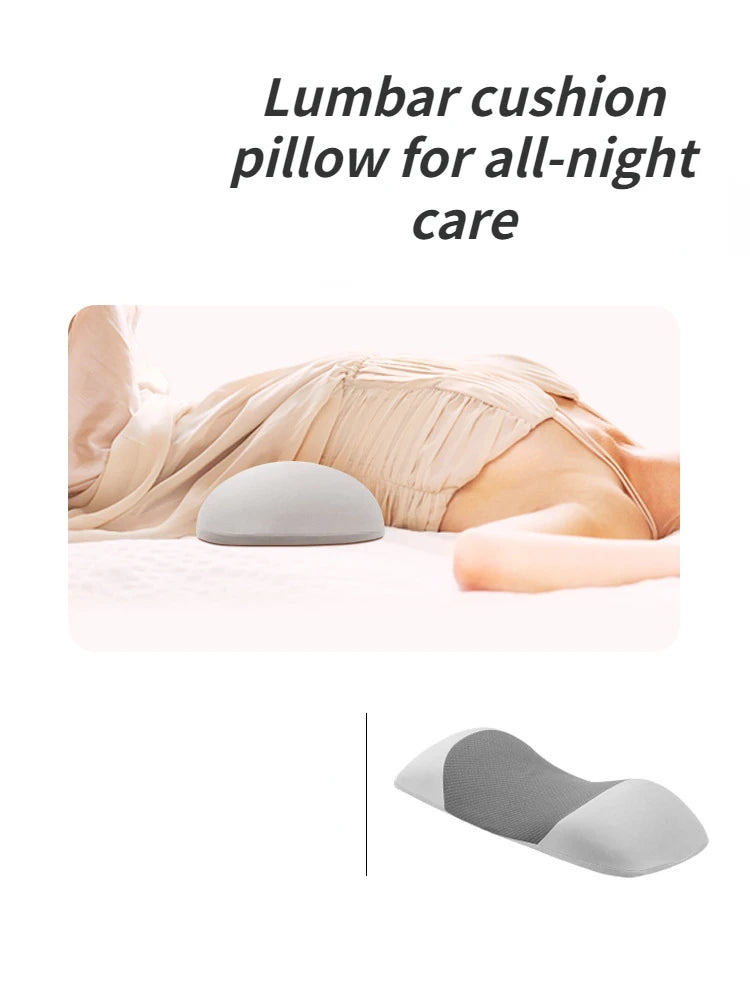 Lumbar pillow cushion fitted for use whole night long. Enable better sleep.