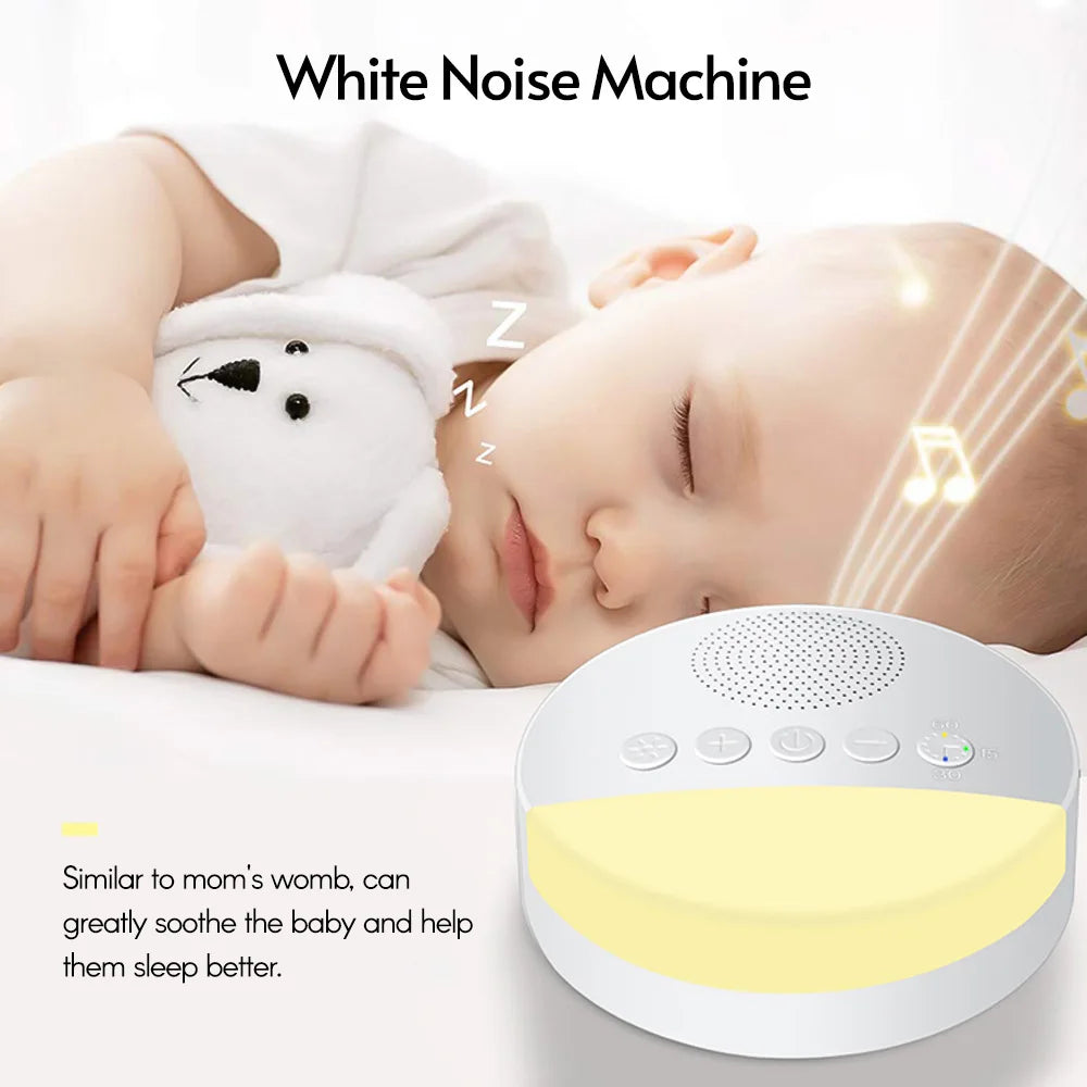 White noise machine emulate mother's womb which soothes the baby help them sleep.