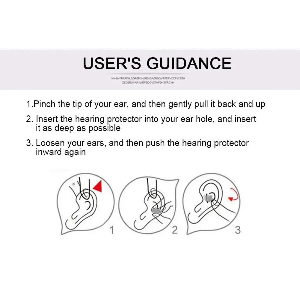 User instructions for using a noise cancelling earbud.