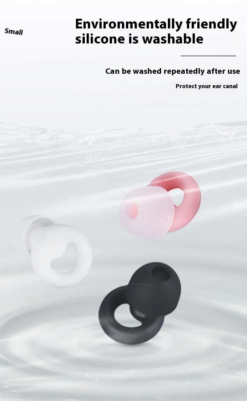 Soft Silicone Reusable Noise Cancelling Ear Plugs fits the ear comfortably and blocks snores