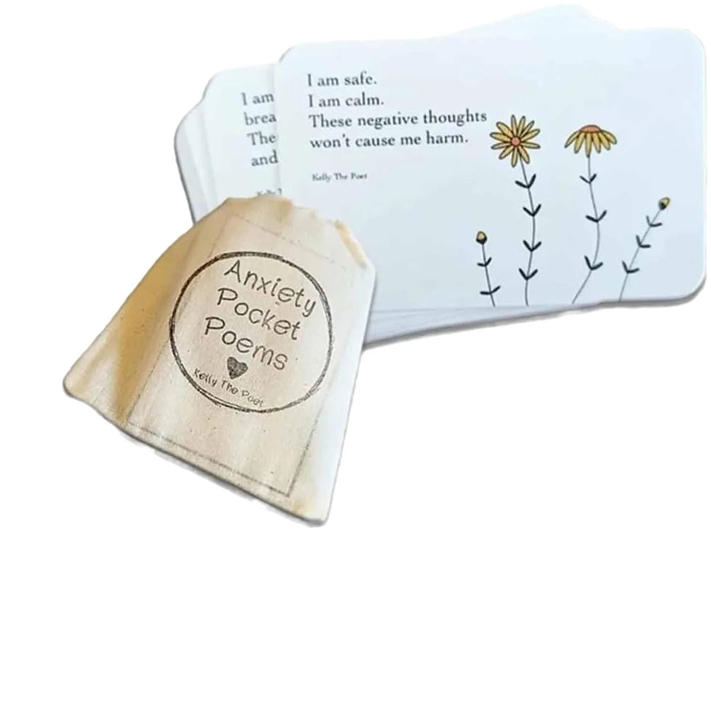 Anxiety Relief Pocket poems inspiring positive word cards to reduce anxiety