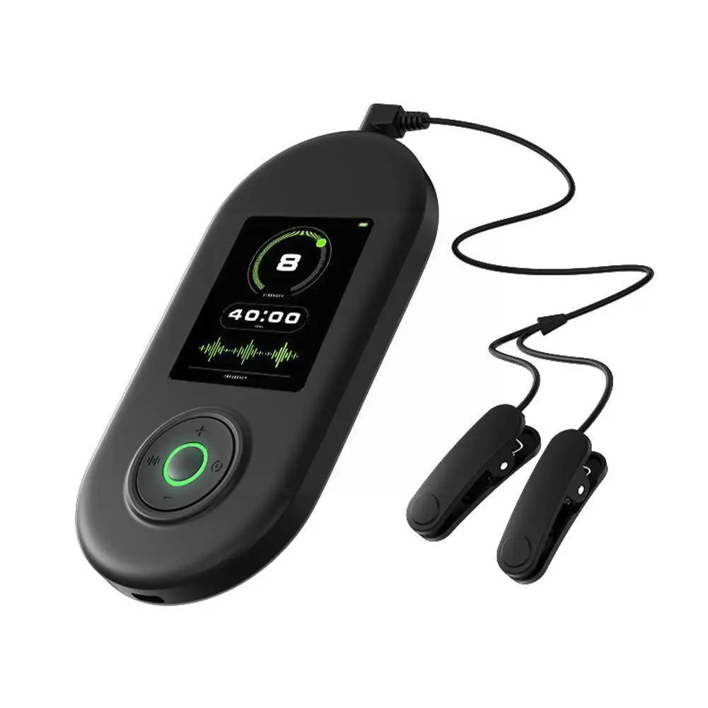 Cranial Electrotherapy Stimulation (CES) sleep aid with ear clips help you sleep better.