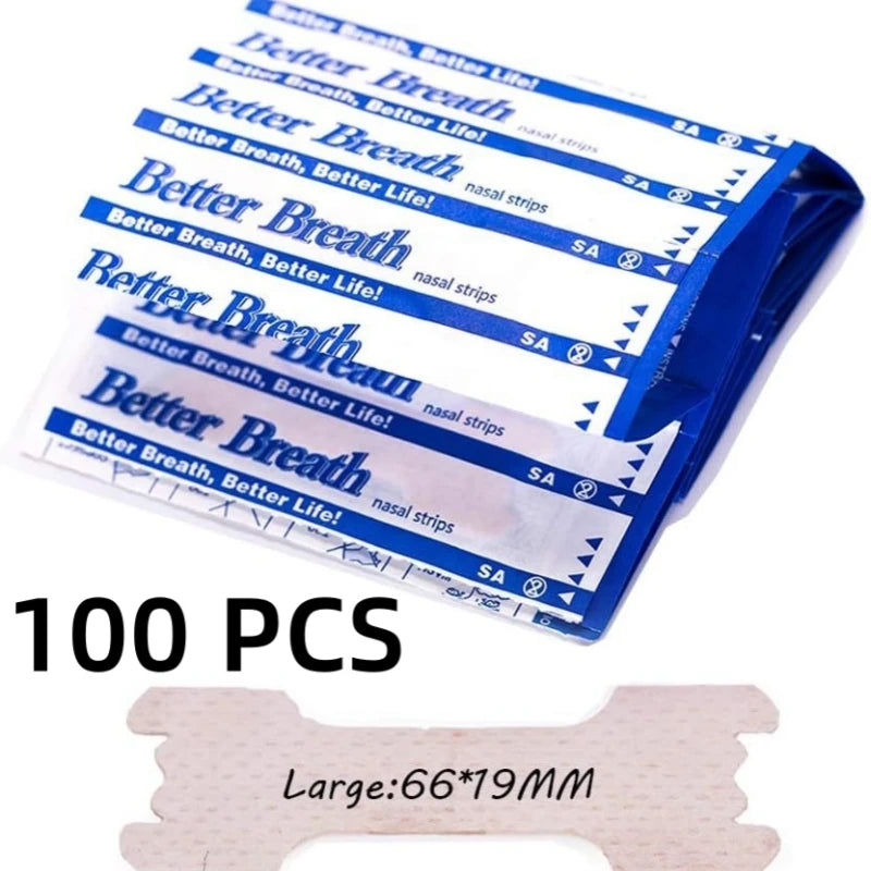 Breathe better nasal Sleep Apnea strips 100pcs Large size.