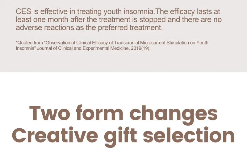 Cranial Electrotherapy Stimulation (CES) is effective in treating youth insomnia. The efficacy lasts at least one month after the treatment is stopped and there are no adverse reactions as the preferred treatment.