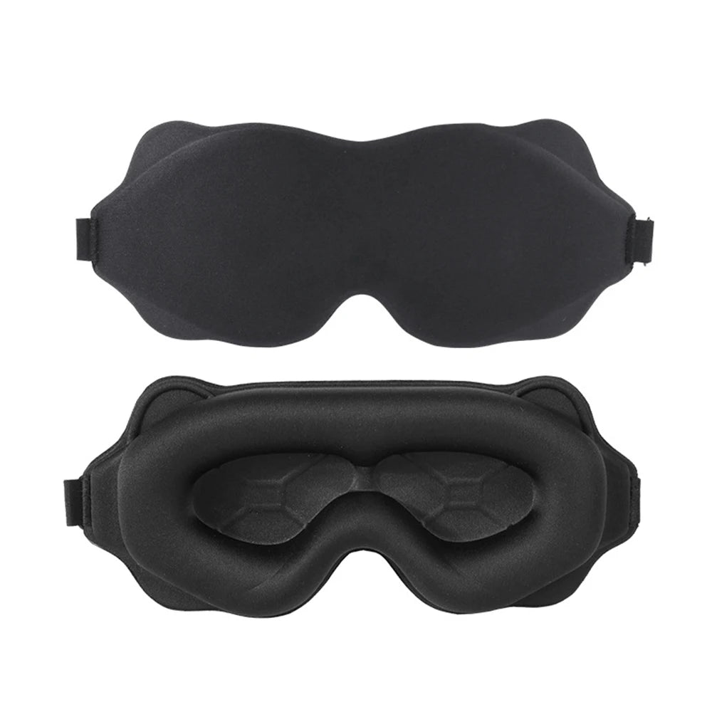 Black sleeping eye mask.