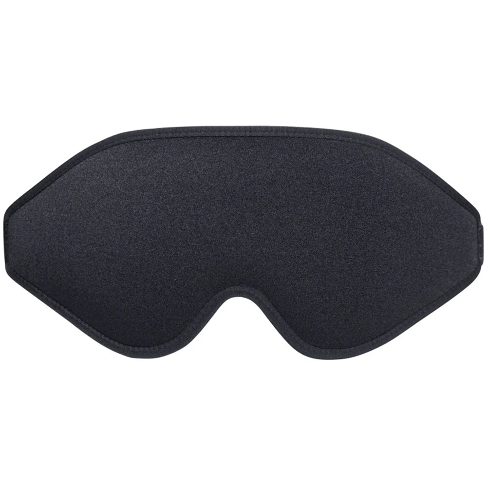 Black sleep mask on a white background