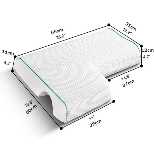 Orthopedic side sleeping pillow dimensions.