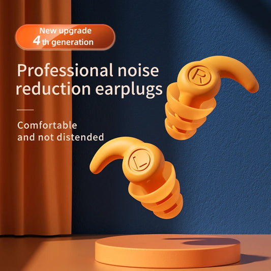 Orange noise reduction earplugs comfortable and blocks noise when sleeping with a snoring partner.