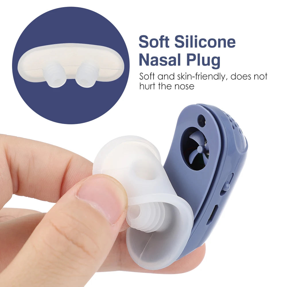 Anti-Snoring device comes with Soft silicone nasal plug which is skin-friendly and does not hurt the nose.