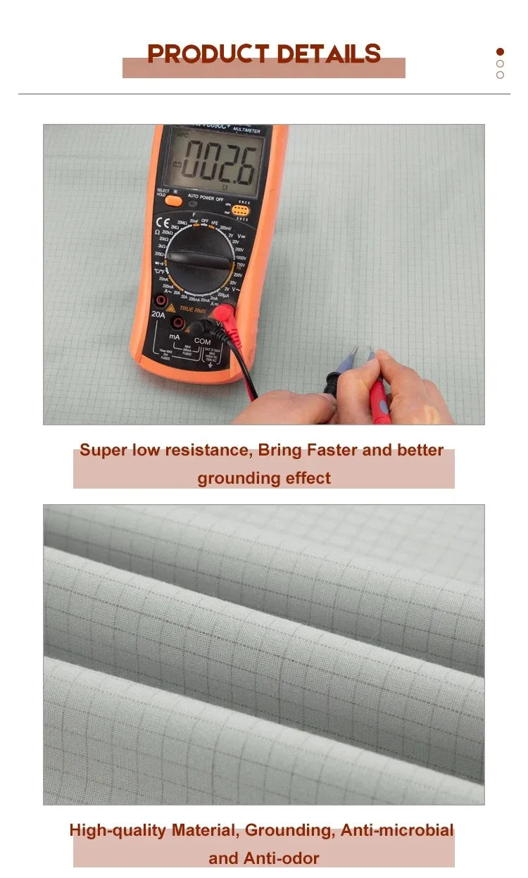Multimeter showing low resistanceto enable better grounding effect.