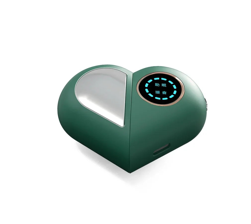 Cranial Electrotherapy Stimulation (CES) sleep aid, Green Heart version.