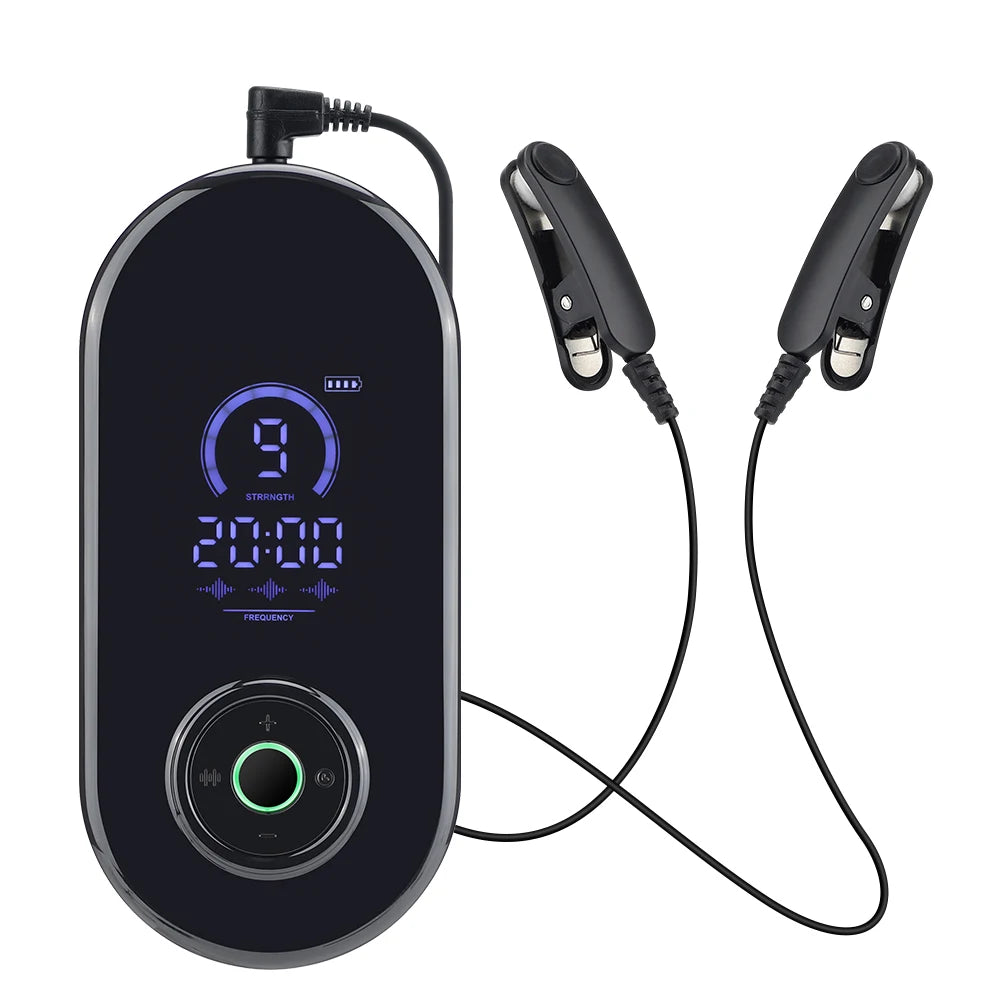 Use the Cranial Electrotherapy Stimulation (CES) sleep aid if you have difficulty falling asleep. Comfortable ear clips.