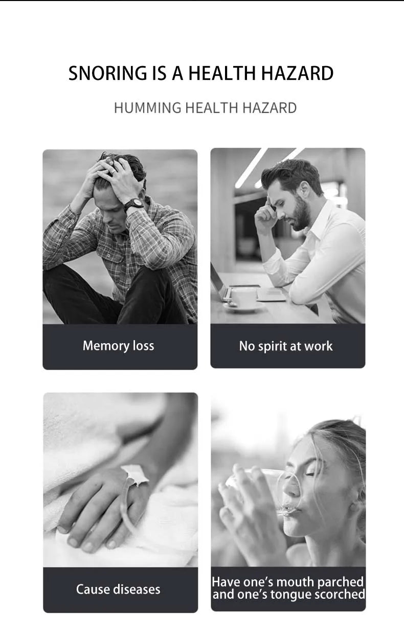 The negative effects of snoring on health is memory loss, no focus, diseases and parched mouth.