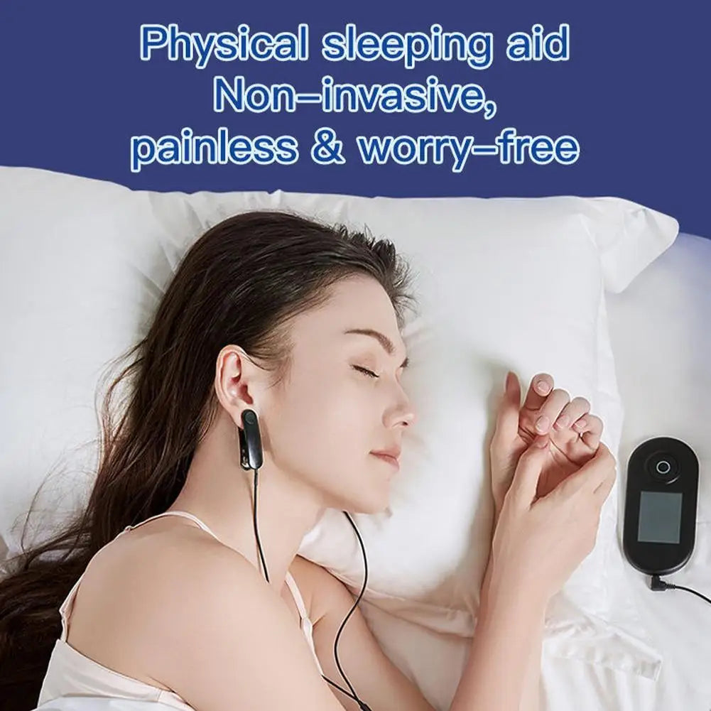 Non-invasive and Drug-Free sleep aid that clips to ear and sleep well.