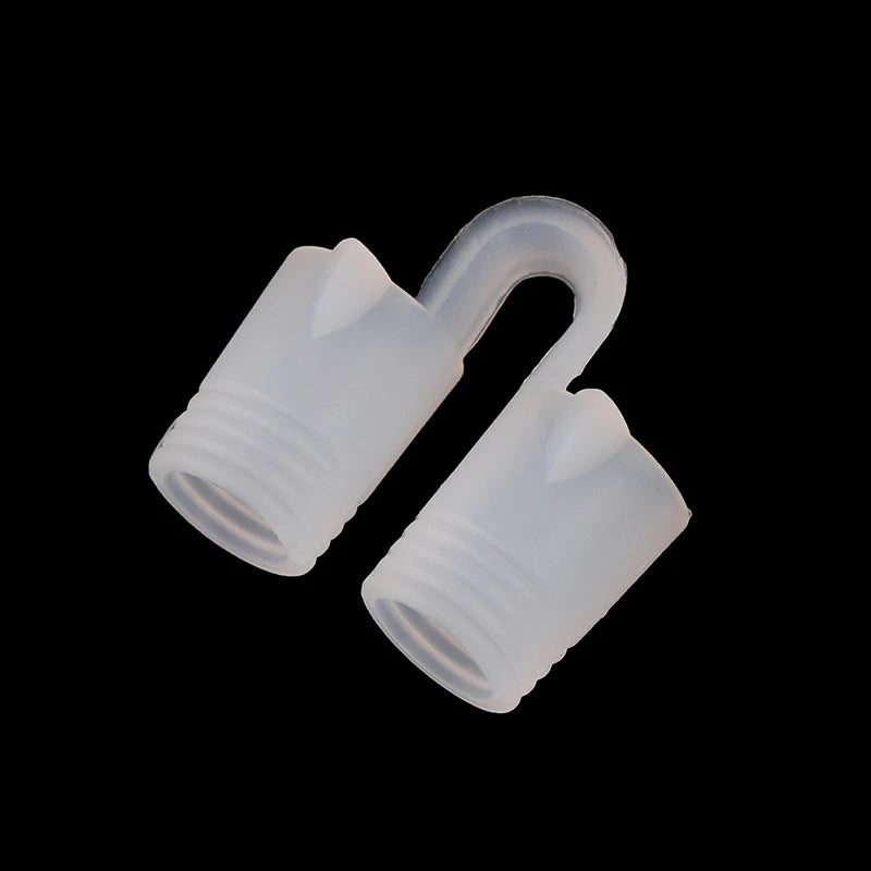 Clear silicone nasal dilator for sleep apnea. Single piece.