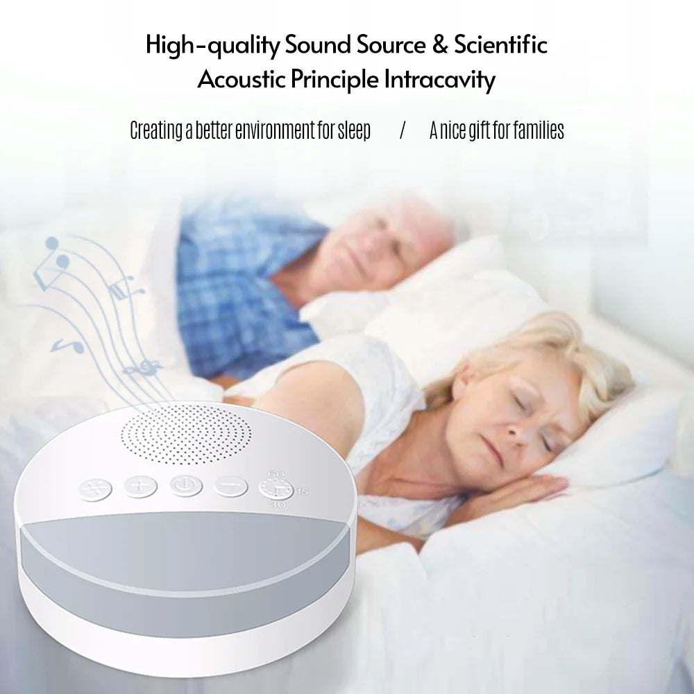 White noise machine relaxes elderly couples enable them to sleep well. Good as gift.
