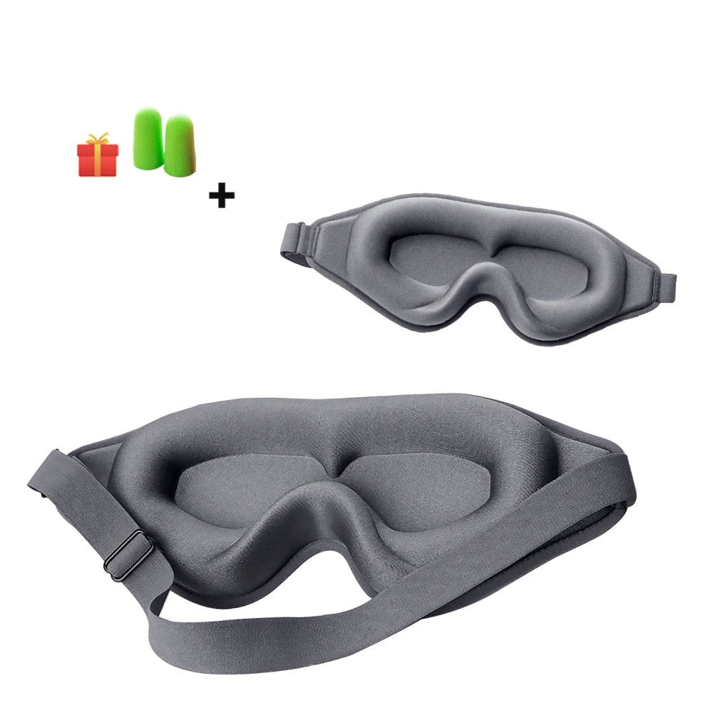 Buy gray eye masks and free ear inserts to help with better sleep.
