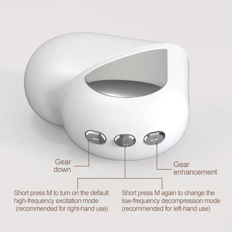 Cranial Electrotherapy Stimulation (CES) sleep aid mode and level adjustment.