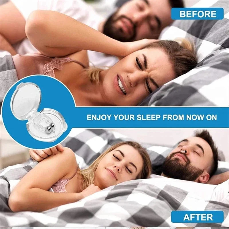 People with a snoring partner will benefit if their partner uses the Anti snoring magnetic nose clip.