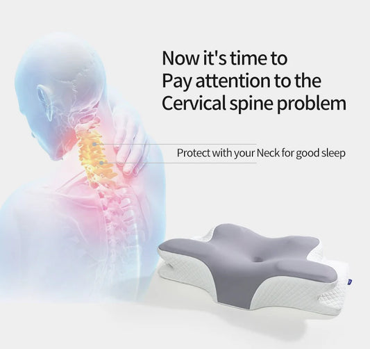 Ergonomic Memory Foam Orthopedic Cervical Sleep Pillow Neck Pain Relief Marine/Character Solid