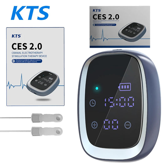 KTS company uses CES 2.0 cranial electrotherapy stimulation device improve sleep quality, reduce anxiety, reduce stress, improve insomnia