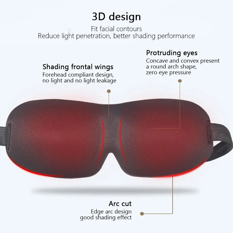 Sleeping eye mask that fits facial contour, protruding eyelash. Wear it comfortably.