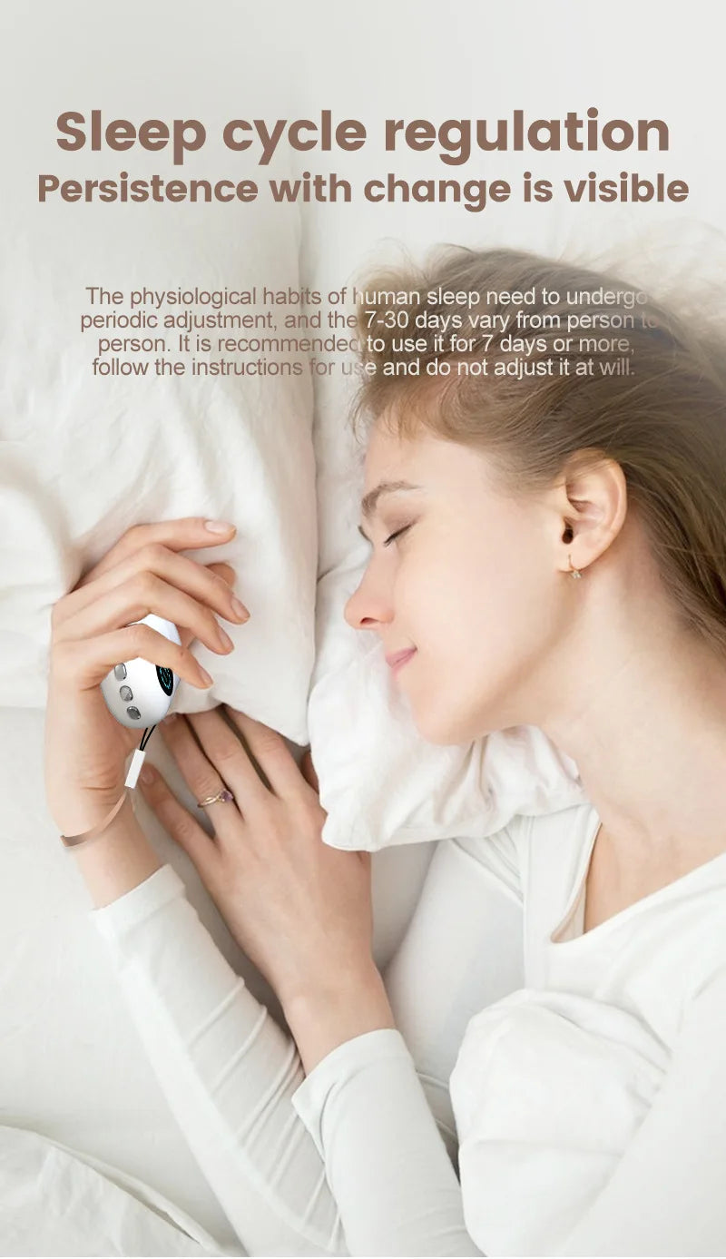 Cranial Electrotherapy Stimulation (CES) sleep cycle regulation. Use for at least 7 days or more for visible improvement.