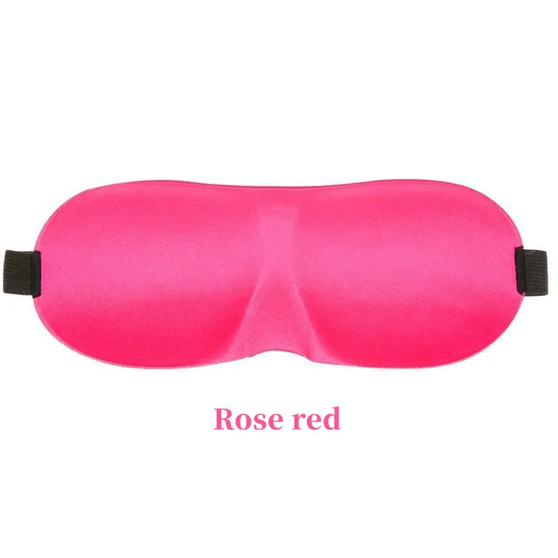 Rose red sleeping eye mask.