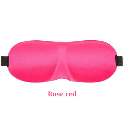 Rose red sleeping eye mask.