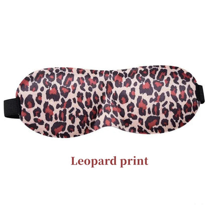 Leopard print sleeping eye mask.