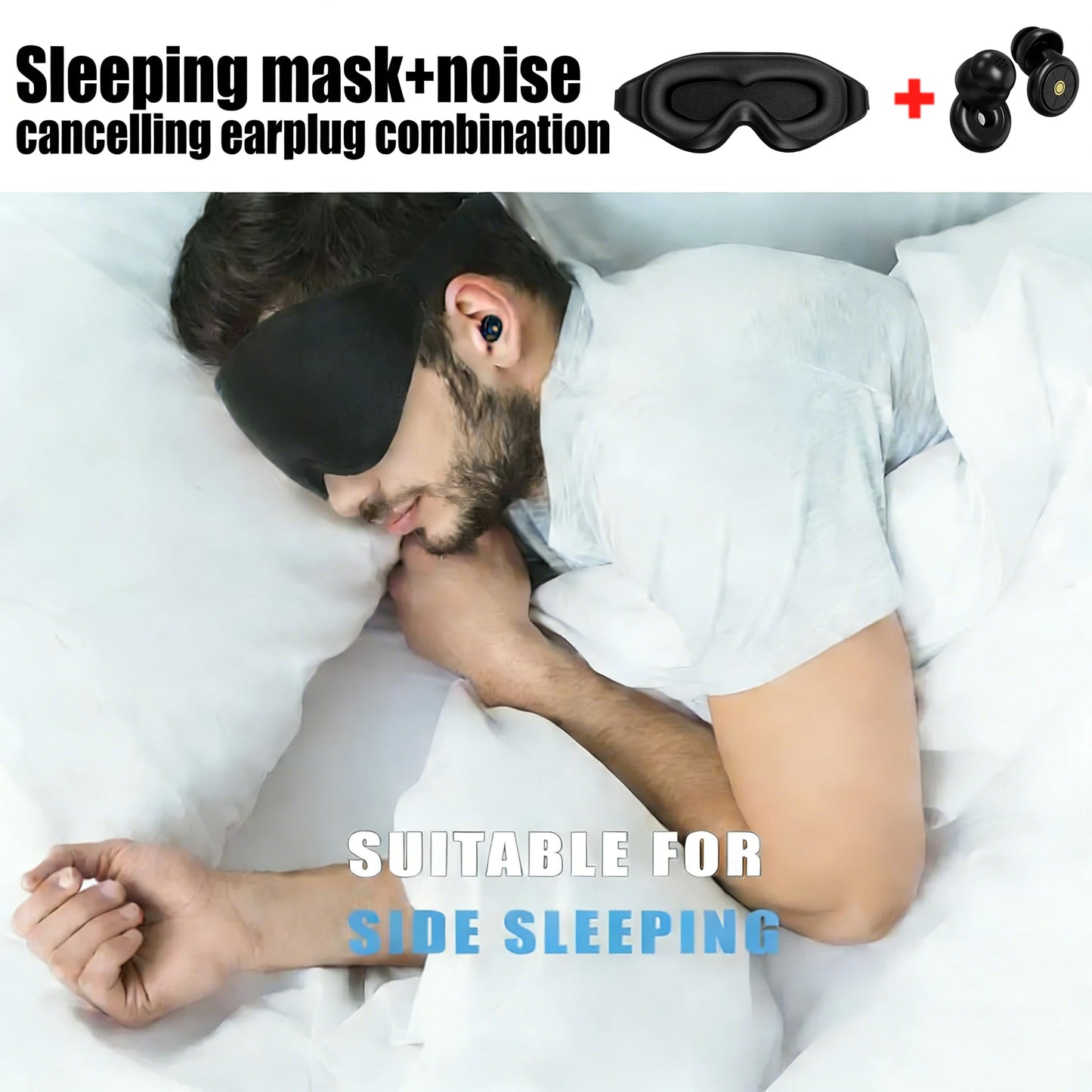 Bundle offer : Sleep Eye Mask + FREE Noise Cancelling Earplugs