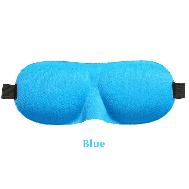 Blue sleeping eye mask.