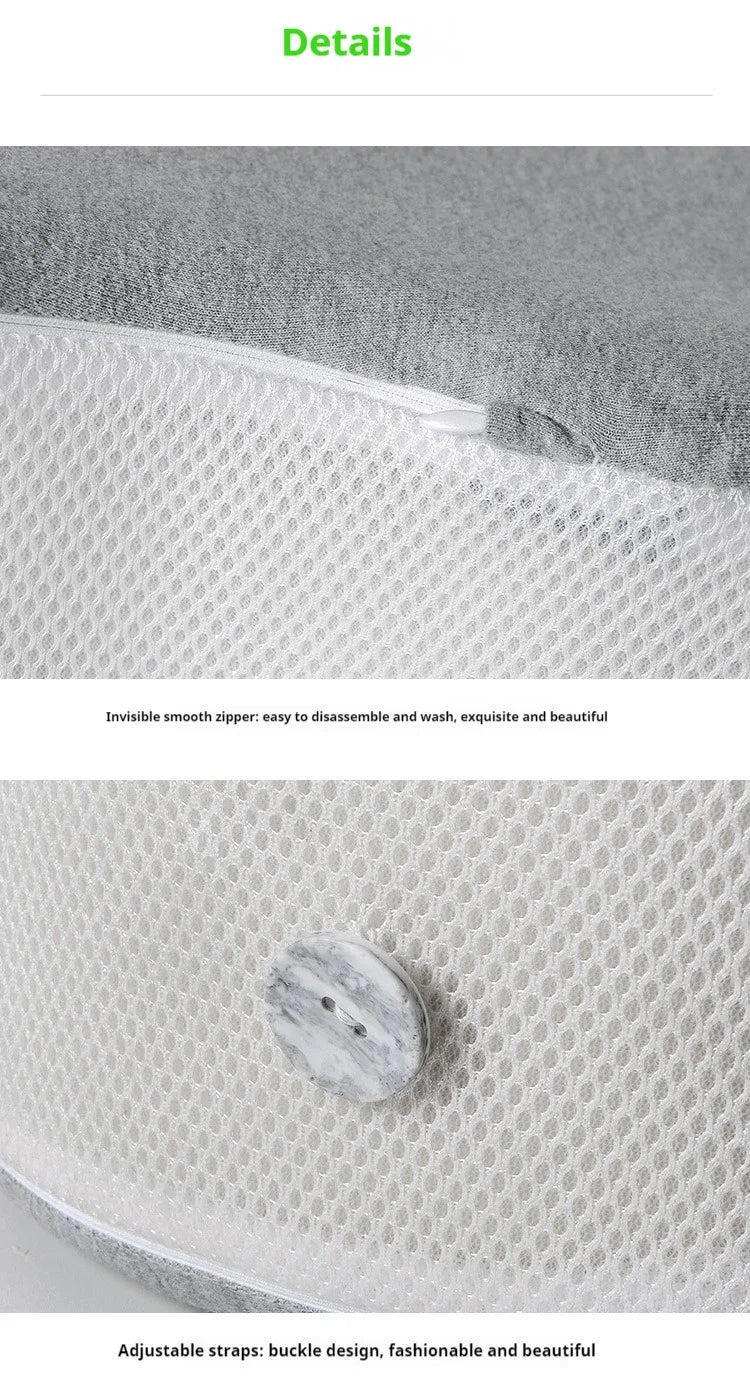 Close up view of the Leg pillow showing premium fabric.